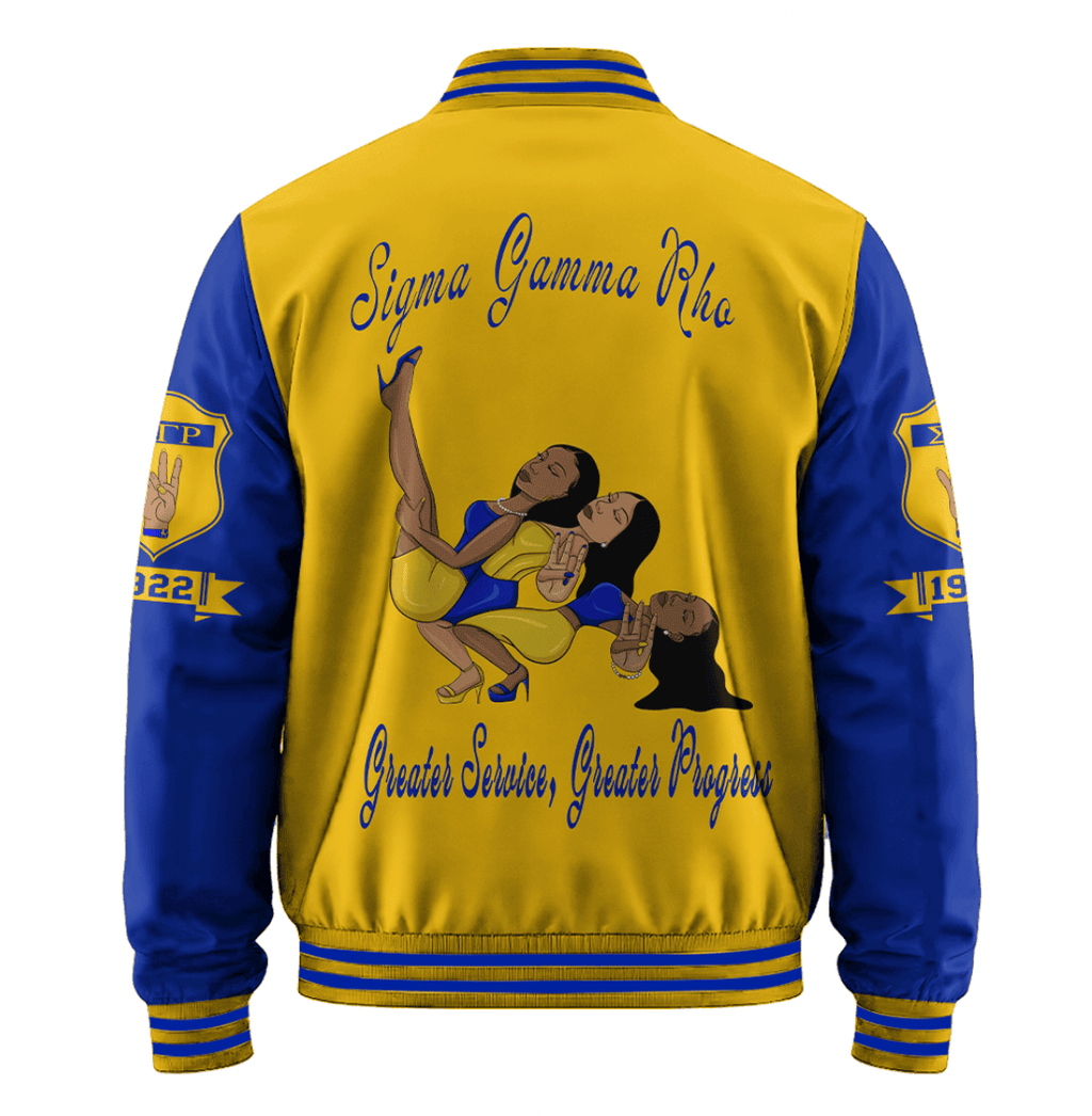 Africazone Jacket - Sigma Gamma Rho Sorority Motto Baseball Jackets A31