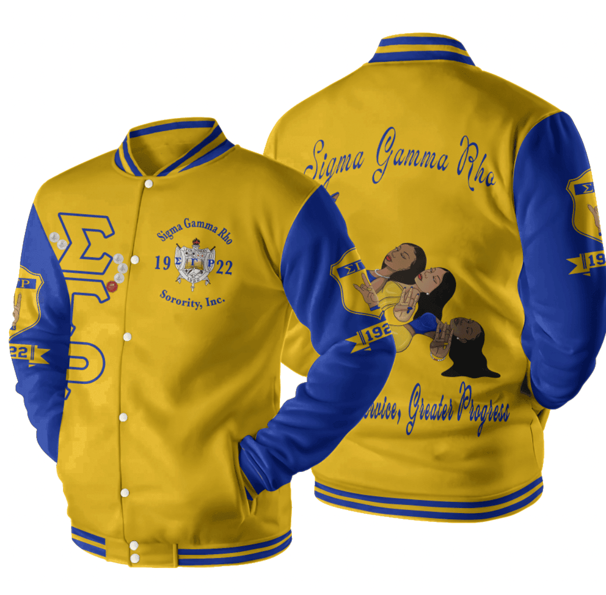 Africazone Jacket - Sigma Gamma Rho Sorority Motto Baseball Jackets A31