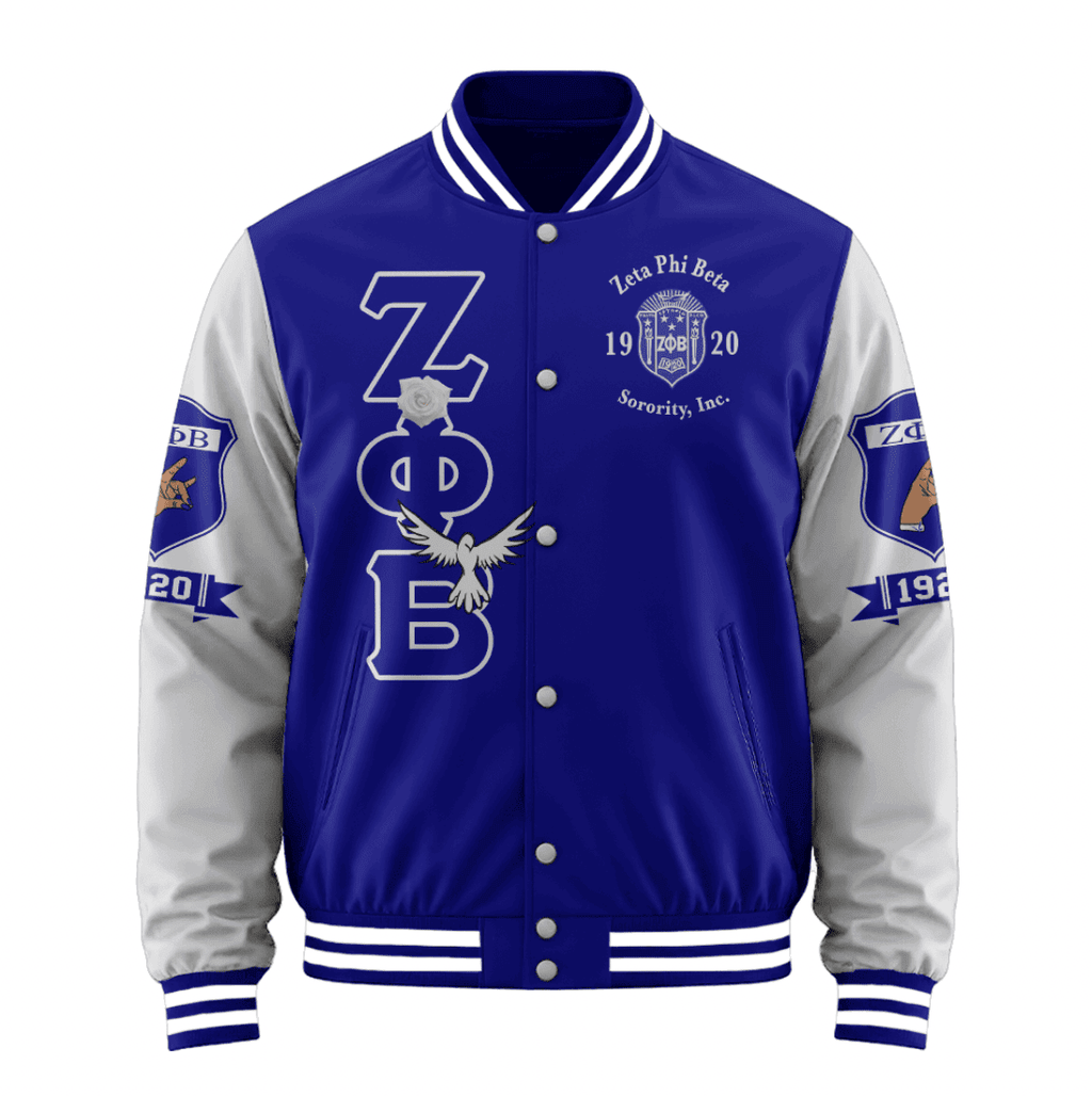 Africazone Jacket - Zeta Phi Beta Sorority Motto Baseball Jackets A31