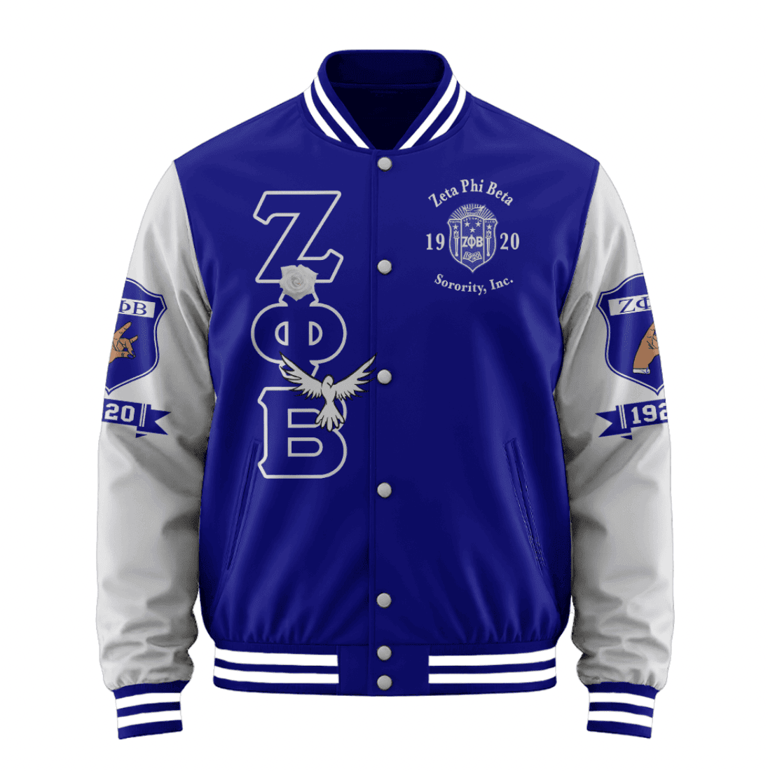 Africazone Jacket - Zeta Phi Beta Sorority Motto Baseball Jackets A31