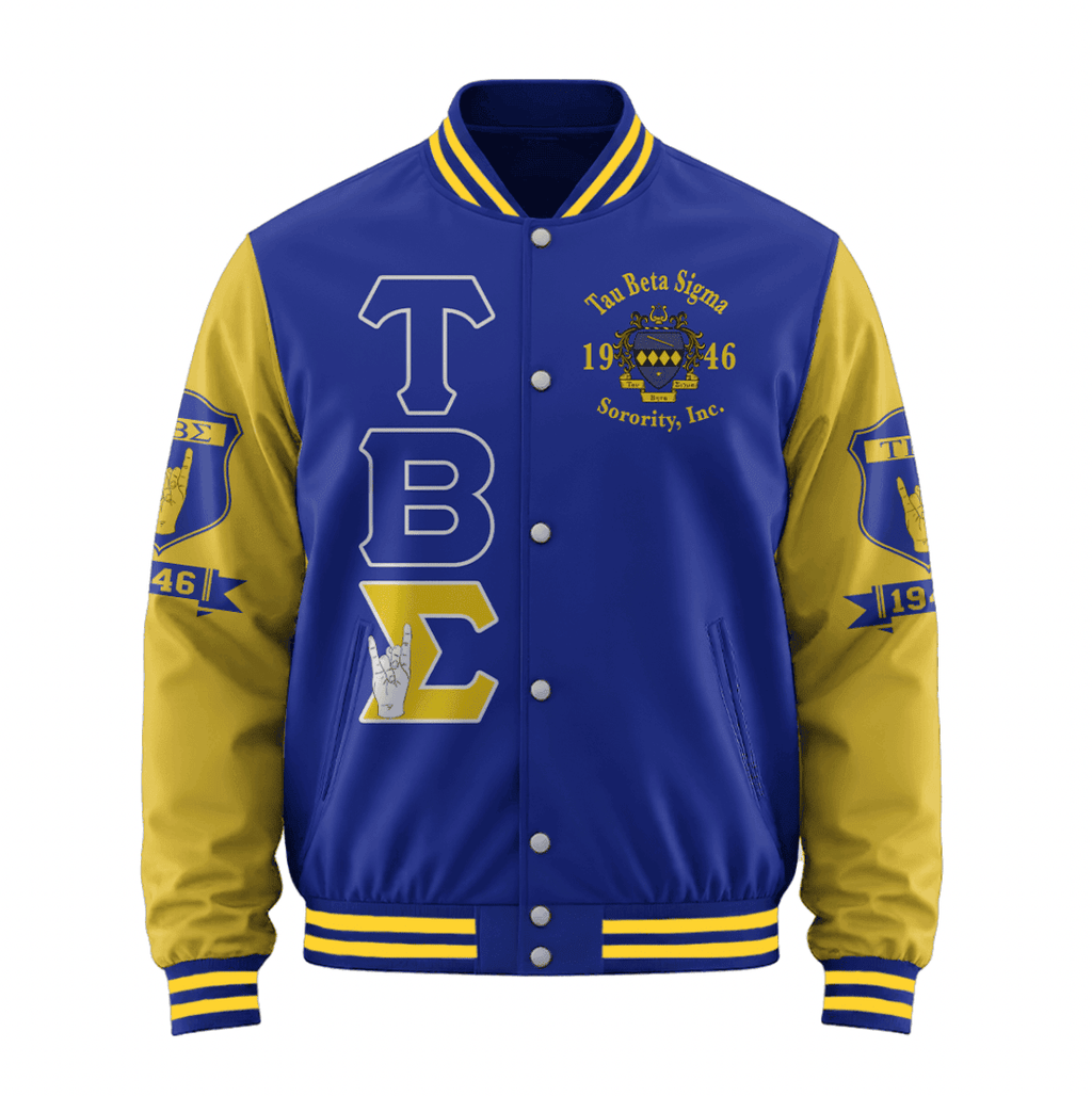 Africazone Jacket - Tau Beta Sigma Sorority Motto Baseball Jackets A31