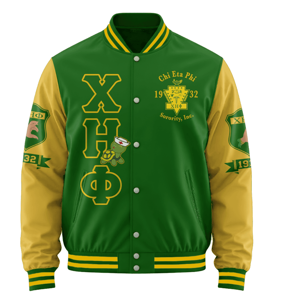 Africazone Jacket - Chi Eta Phi Sorority Motto Baseball Jackets A31