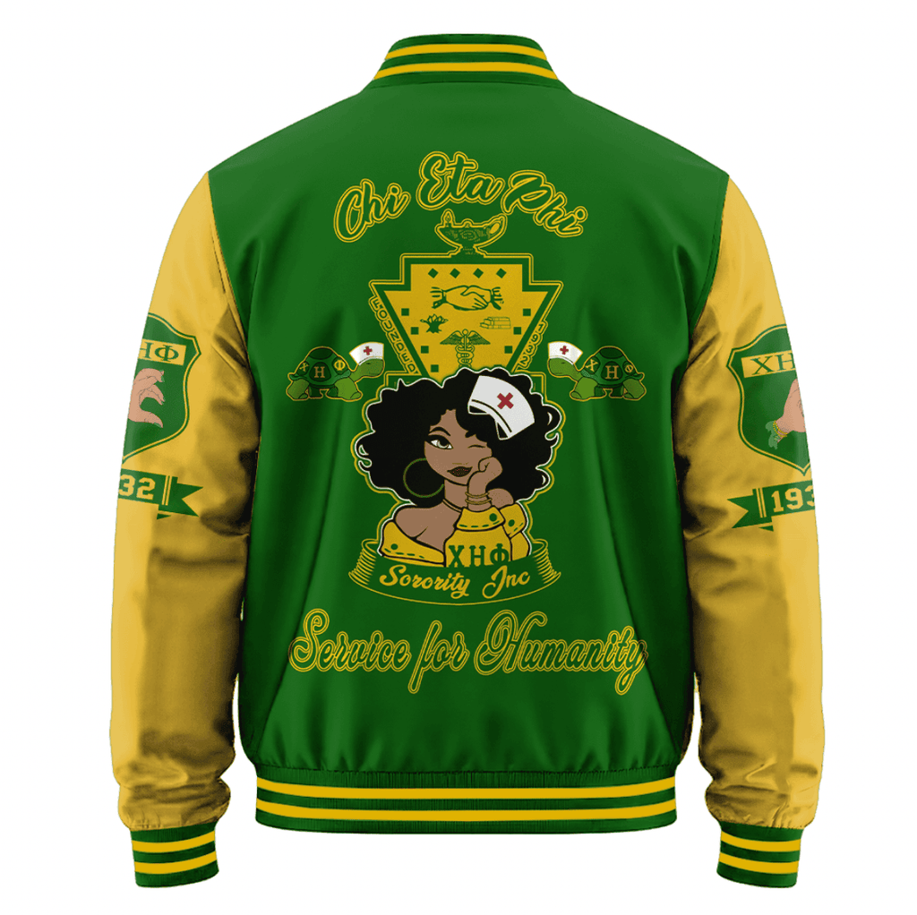 Africazone Jacket - Chi Eta Phi Sorority Motto Baseball Jackets A31