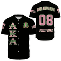 (Custom) Africa Zone Greek Life Clothing - AKA Sorority Baseball Jerseys A31
