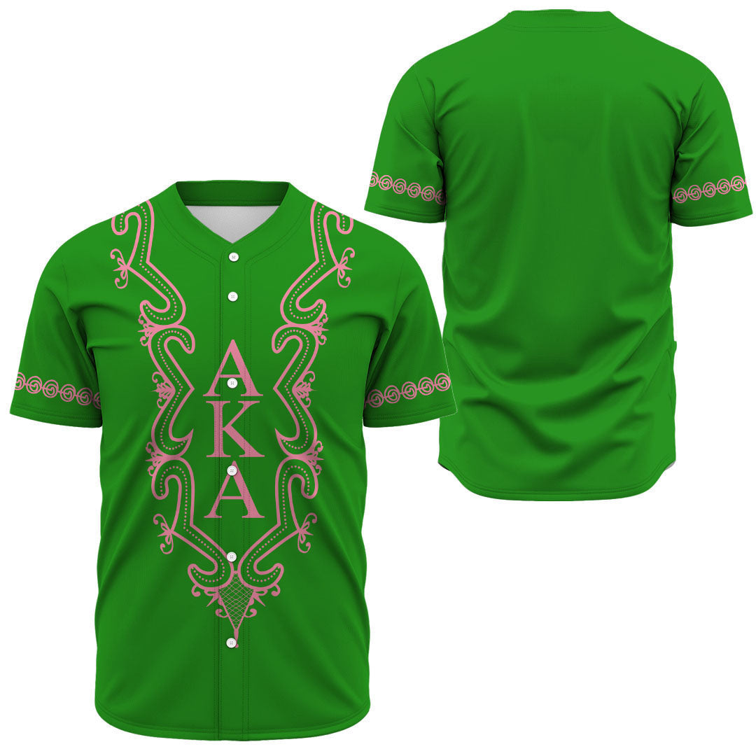 Africa Zone Greek Life Clothing - AKA Sorority Hye Won Hye Dashiki Baseball Jerseys A31