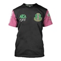 Africa Zone Greek Life Clothing - Personalised AKA Sorority Pretty And Gorgeous T-shirt J5