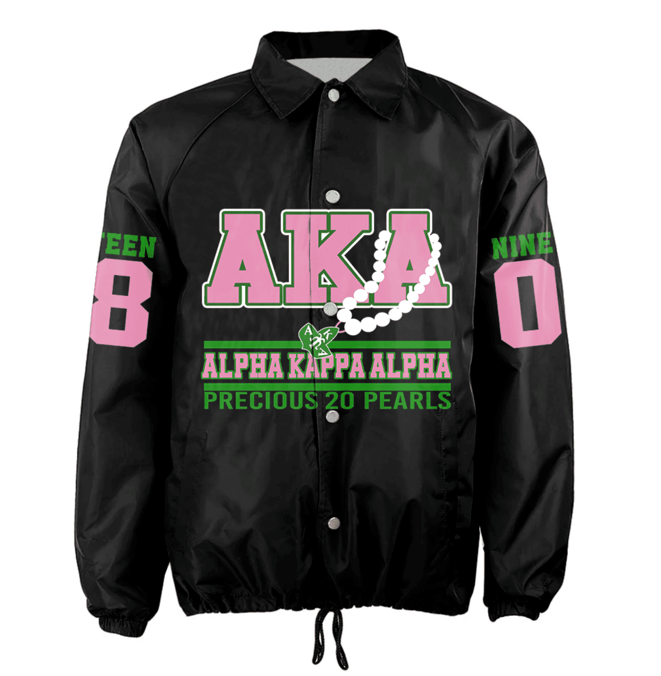 Africa Zone Greek Life Clothing - AKA Sorority Precious Pearls Crossing Jacket A31