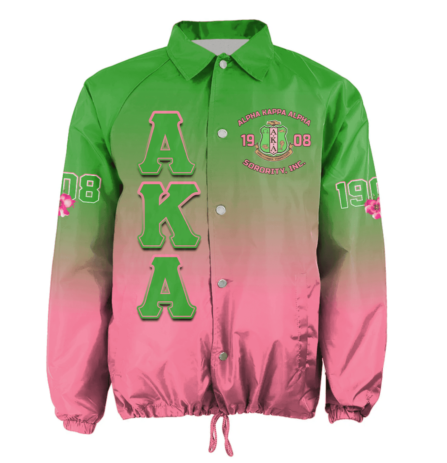 Africa Zone Greek Life Clothing - AKA Sorority Gradient Crossing Jacket A31