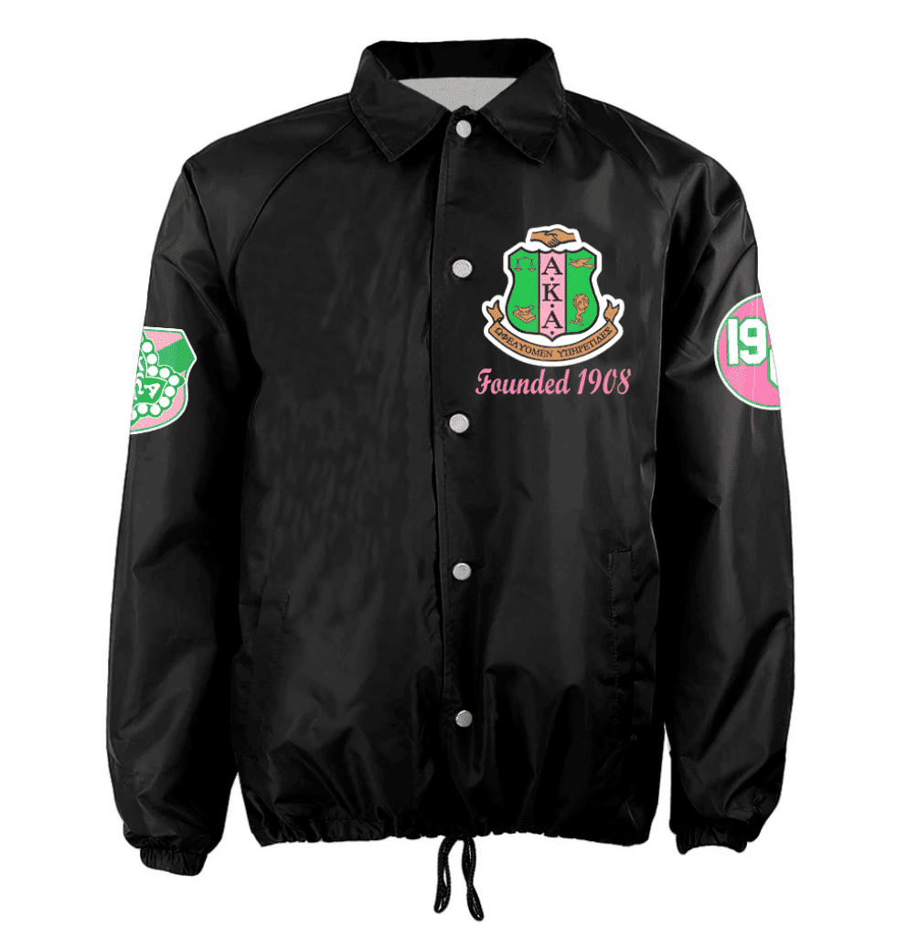 Africa Zone Greek Life Clothing - AKA Sorority Brian Style Crossing Jacket A31