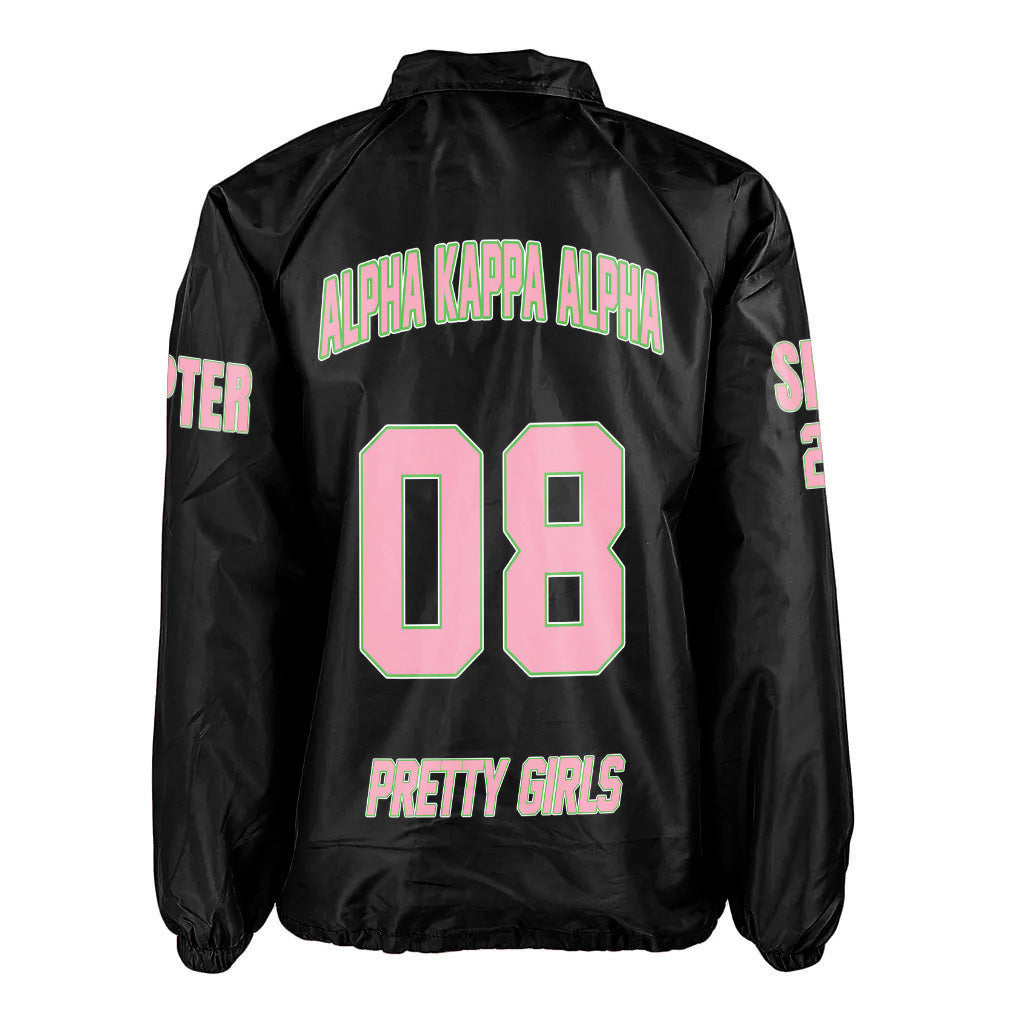 Africa Zone Greek Life Clothing - AKA Sorority (Black) Crossing Jacket A31