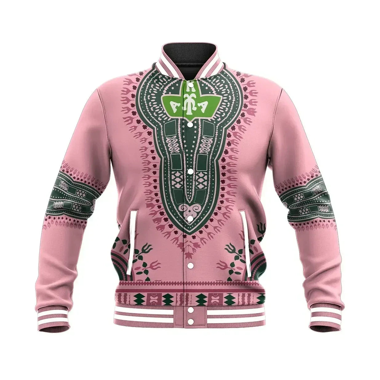 AKA Dashiki Baseball Jacket | Gettee.store
