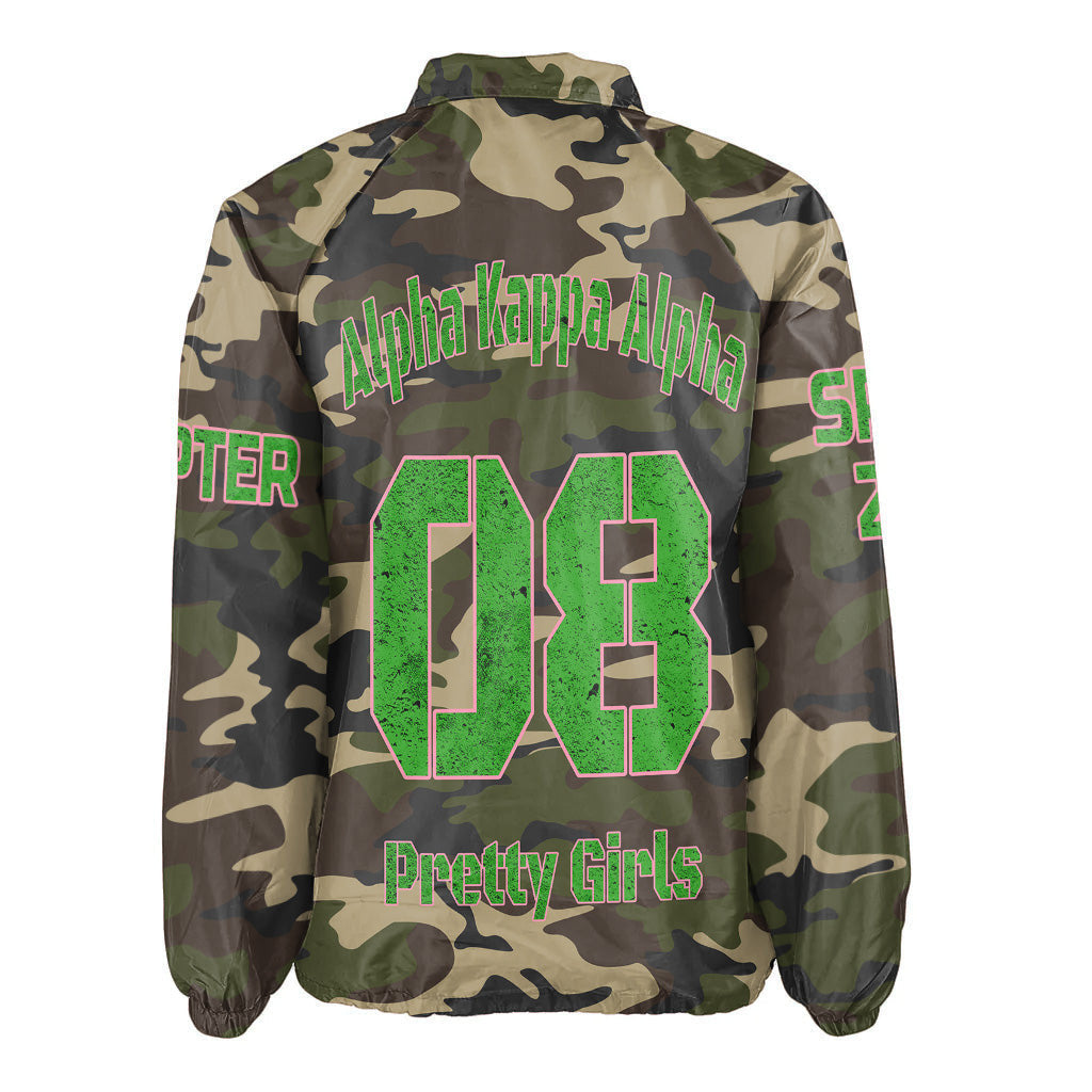 Africa Zone Greek Life Clothing - AKA Sorority Camouflage Crossing Jacket A31