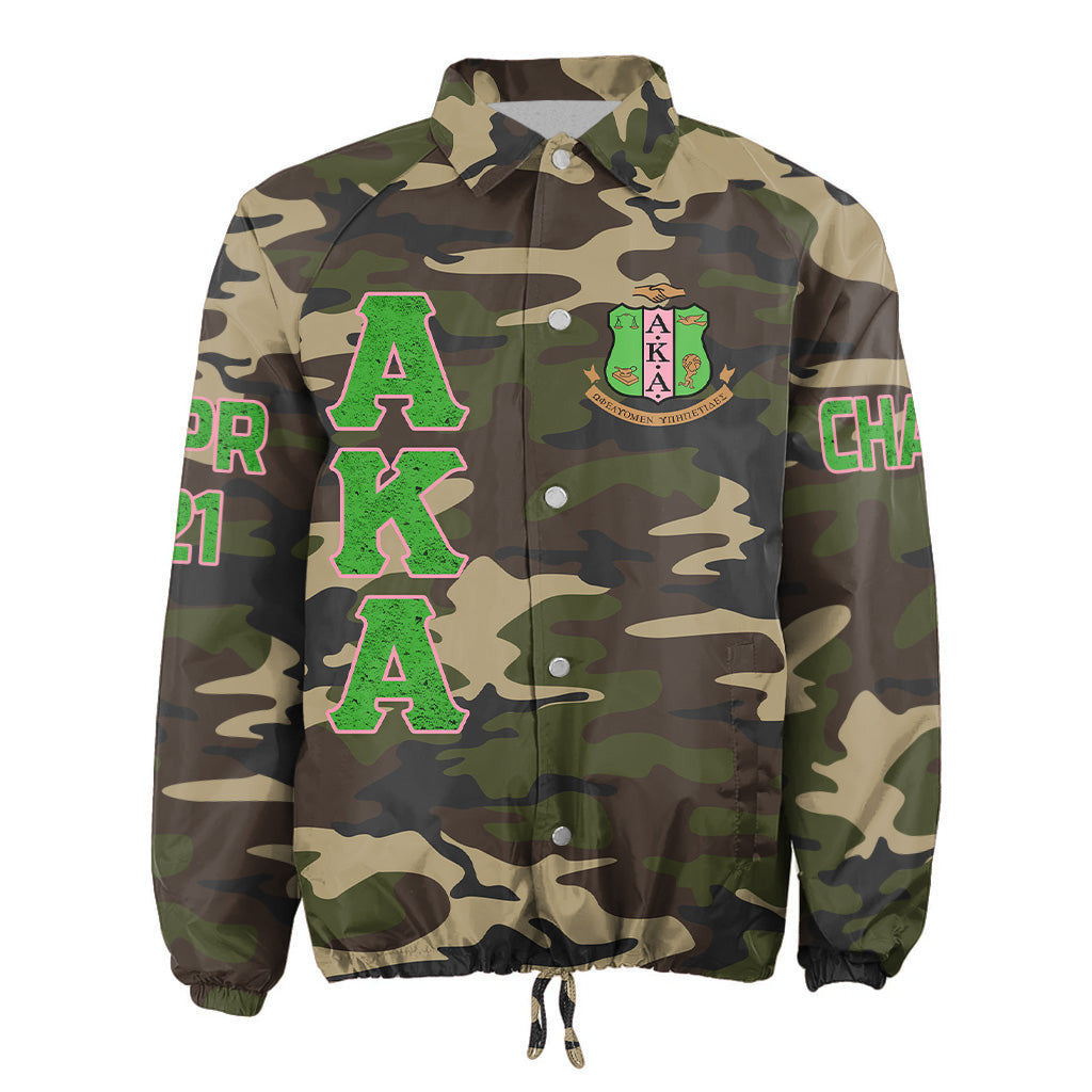 Africa Zone Greek Life Clothing - AKA Sorority Camouflage Crossing Jacket A31