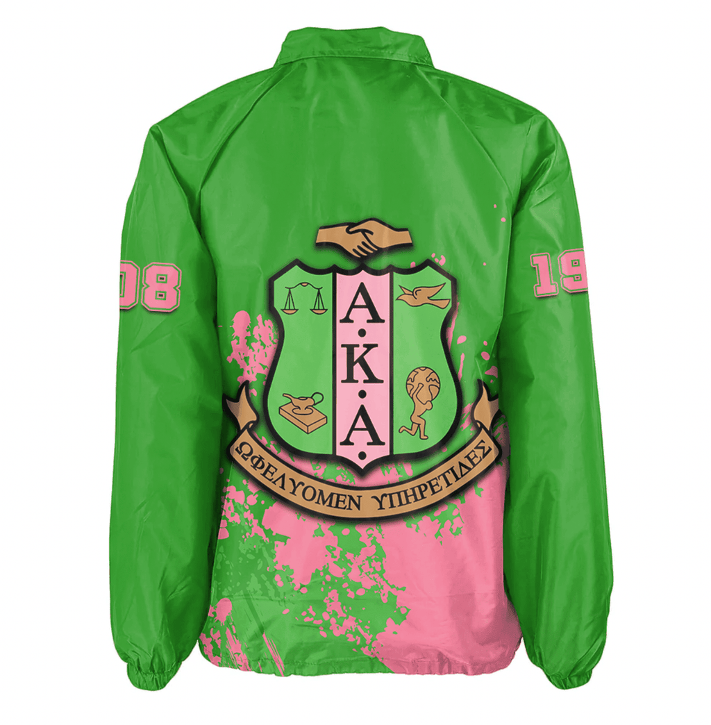 Africa Zone Greek Life Clothing - AKA Sorority Paint Style Crossing Jacket A31