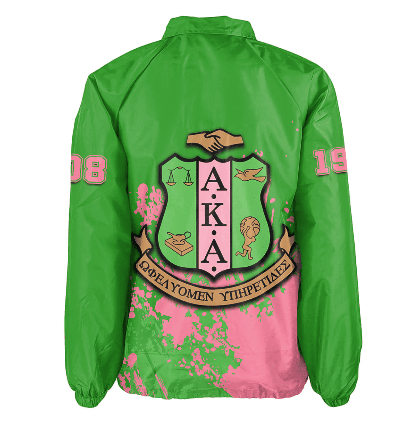 Africa Zone Greek Life Clothing - AKA Sorority Paint Style Crossing Jacket A31
