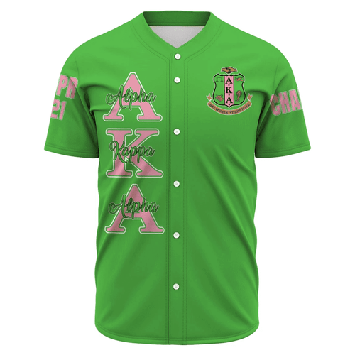 AKA Sorority (Green) Baseball Jerseys | Africazone.store