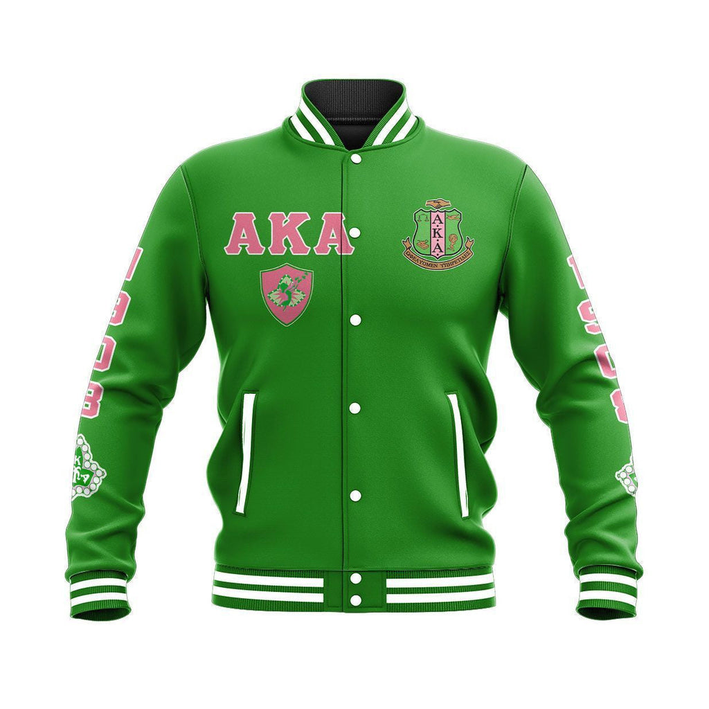 Africa Zone Greek Life Clothing - AKA Sorority Edsel Baseball Jacket A31