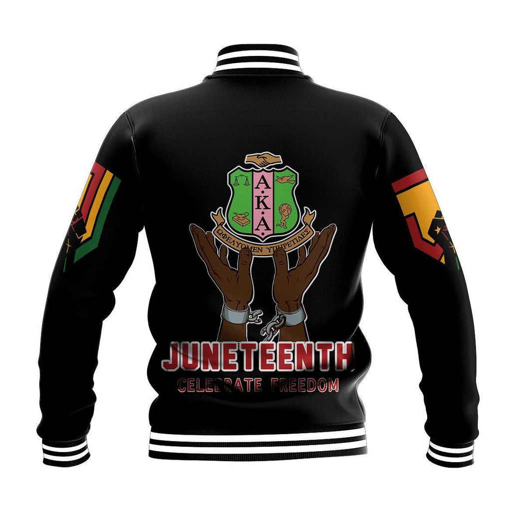 AKA Sorority Juneteenth Freedom Baseball Jacket