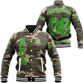 (Custom) Africa Zone Greek Life Clothing - AKA Sorority Camouflage Baseball Jackets A31