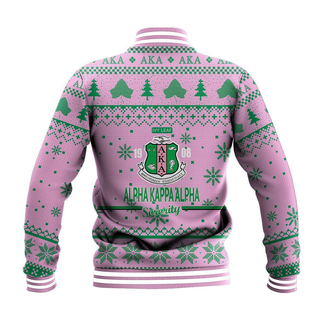 Africa Zone Greek Life Clothing - Christmas AKA Sorority Baseball Jacket J5