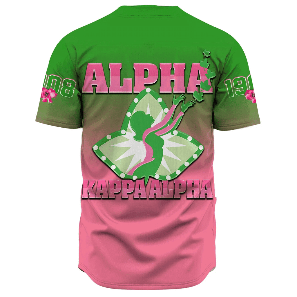 Africa Zone Greek Life Clothing - AKA Sorority Gradient Baseball Jerseys A31