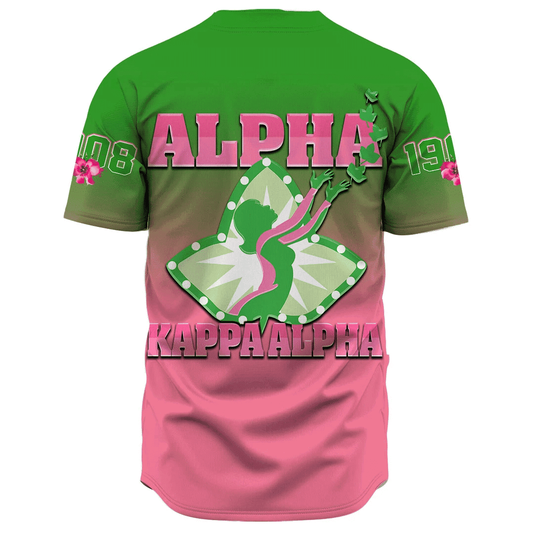 Africa Zone Greek Life Clothing - AKA Sorority Gradient Baseball Jerseys A31