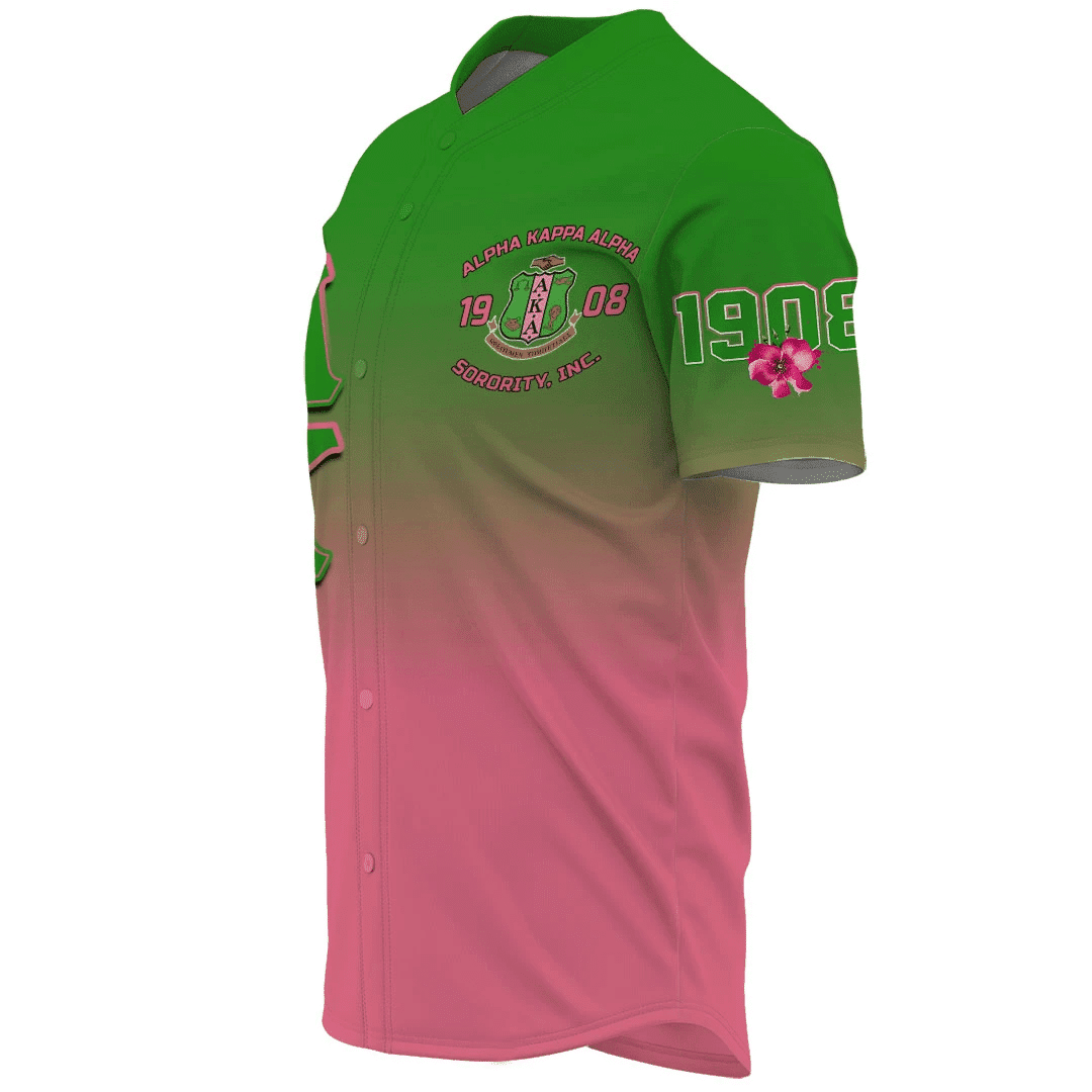 Africa Zone Greek Life Clothing - AKA Sorority Gradient Baseball Jerseys A31
