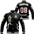 (Custom) Africa Zone Greek Life Clothing - AKA Sorority Baseball Jackets A31