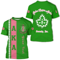 Africa Zone Greek Life Clothing - Personalised AKA Sorority Pearl T-shirt Cato Style J8