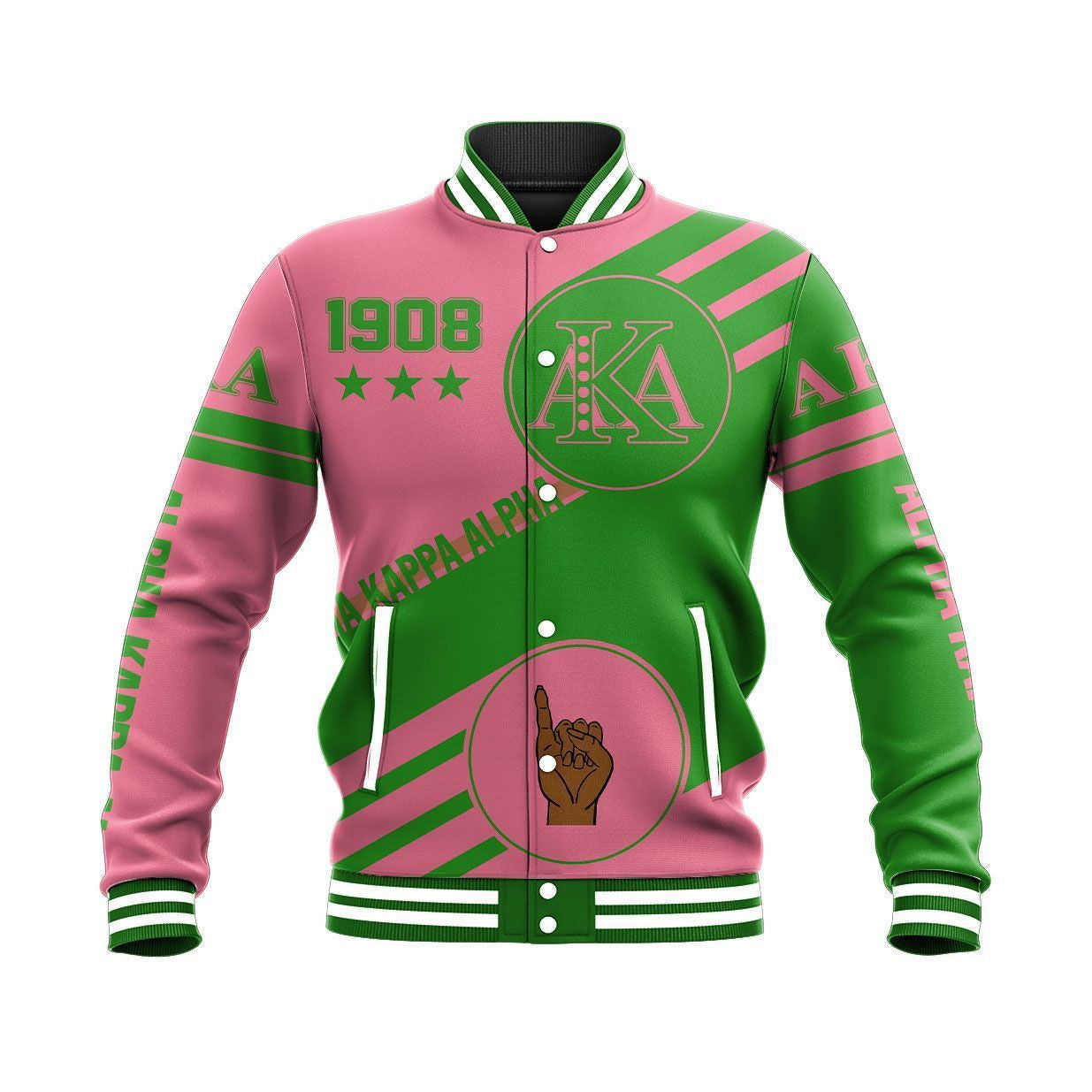 Africa Zone Greek Life Clothing - AKA Sorority Swift Balls Baseball Jacket A31