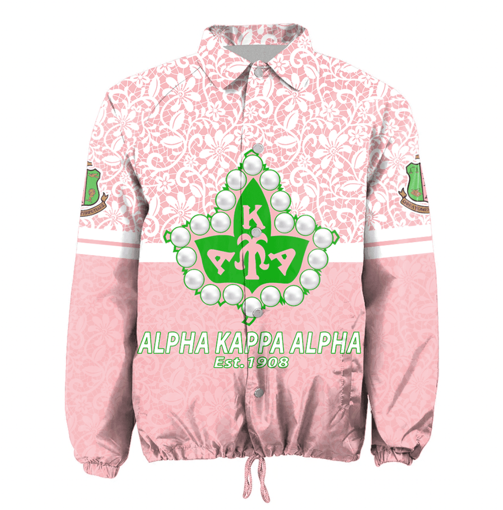 Africa Zone Greek Life Clothing - AKA Sorority Flower Lace Crossing Jacket A31