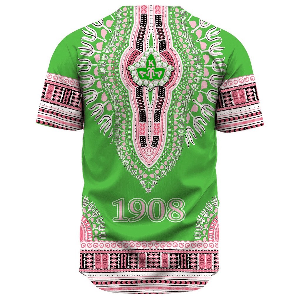 Africa Zone Greek Life Clothing - AKA Sorority Dashiki Baseball Jerseys A31