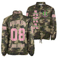(Custom) Africa Zone Greek Life Clothing - AKA Sorority Camouflage Crossing Jacket A31