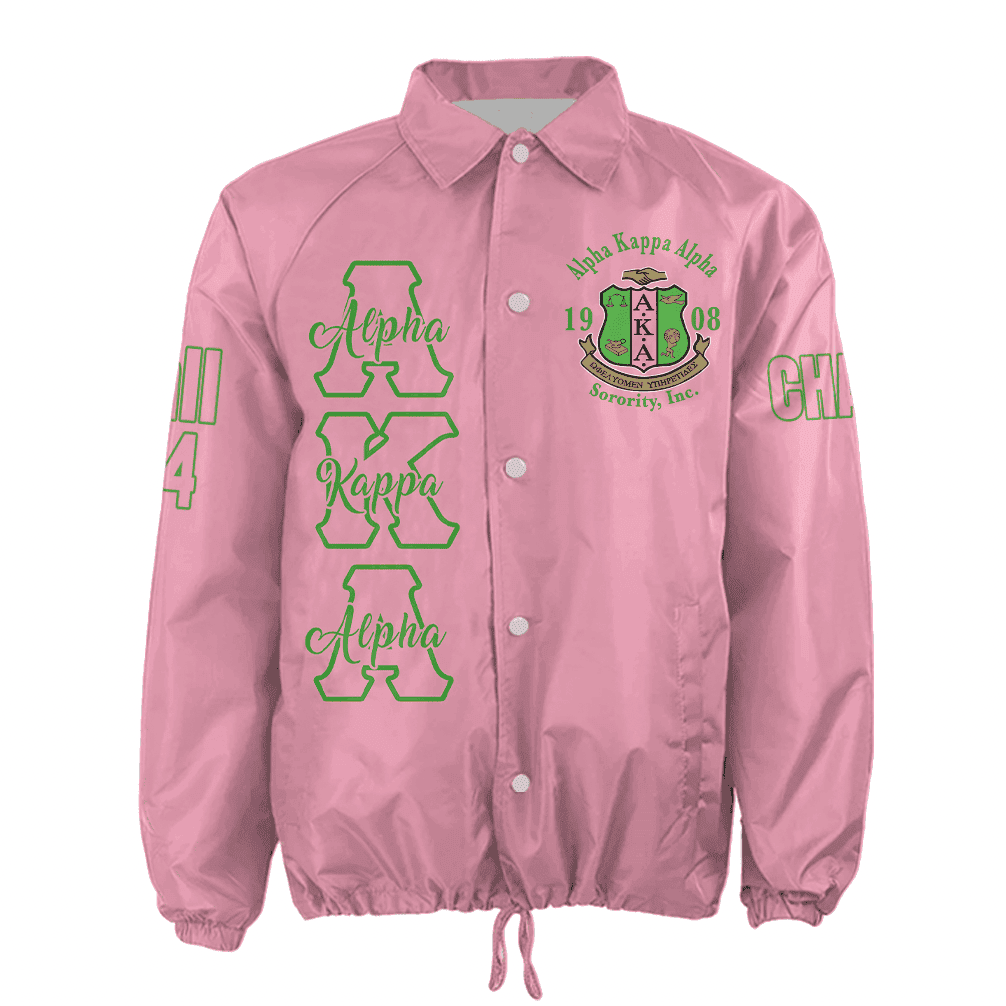 (Custom) Africa Zone Greek Life Clothing - AKA Sorority Pretty Girl Crossing Jacket A31