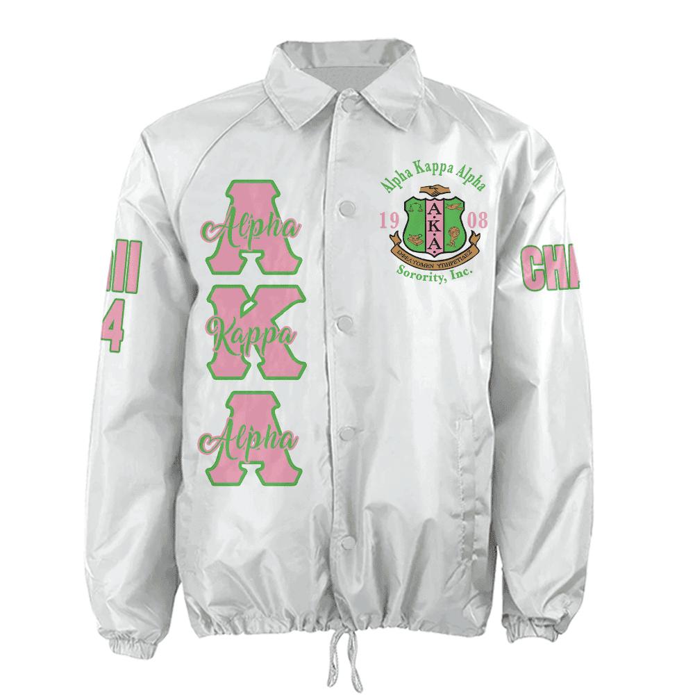 (Custom) Africa Zone Greek Life Clothing - AKA Sorority Pretty Girl Crossing Jacket A31