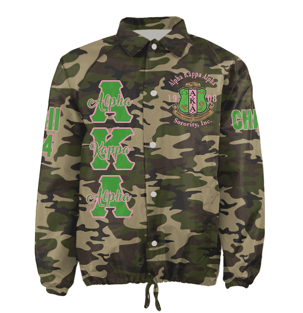 (Custom) Africa Zone Greek Life Clothing - AKA Sorority Pretty Girl Crossing Jacket A31