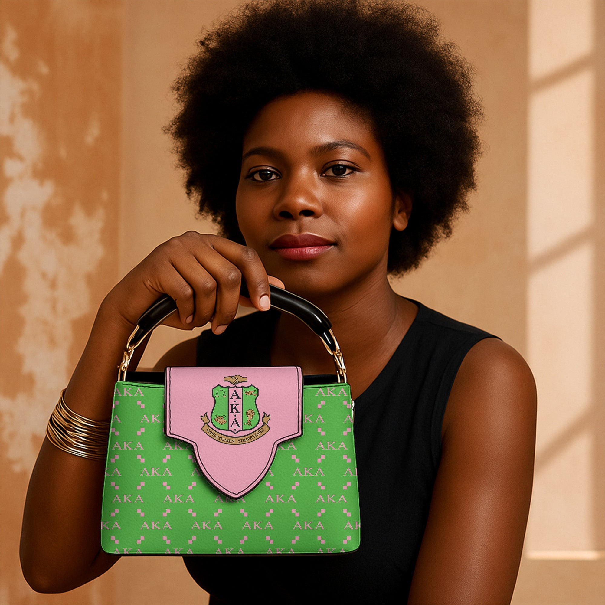 Africa Zone Greek Life Accessories - AKA Sorority Mini Delicate Women’s Crossbody Bag A31