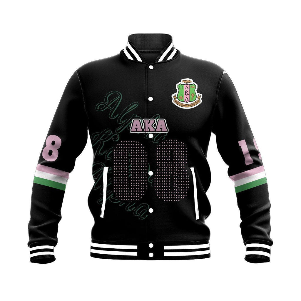 Africa Zone Greek Life Clothing - NineT-shirtn08 AKA Sorority Baseball Jacket J5