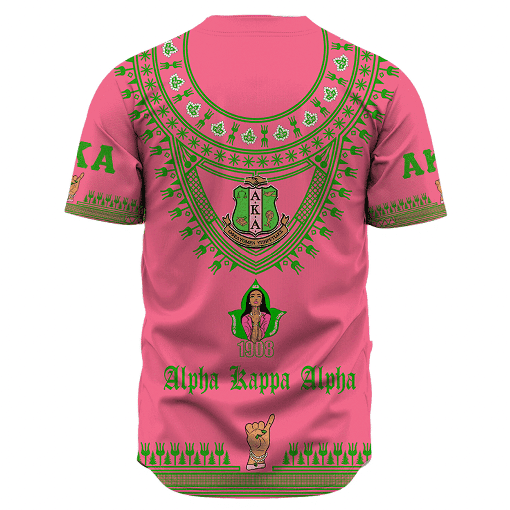 Africa Zone Greek Life Clothing - AKA Sorority Dashiki Baseball Jerseys A31