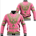Africa Zone Greek Life Clothing - AKA Sorority Dashiki Baseball Jackets A31