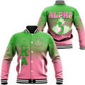 Africa Zone Greek Life Clothing - AKA Sorority Gradient Baseball Jackets A31