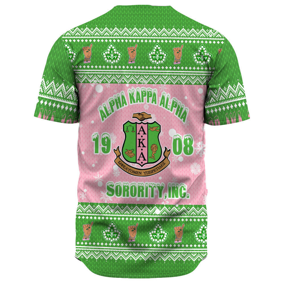 Africa Zone Greek Life Clothing - AKA Sorority Christmas Baseball Jerseys A31