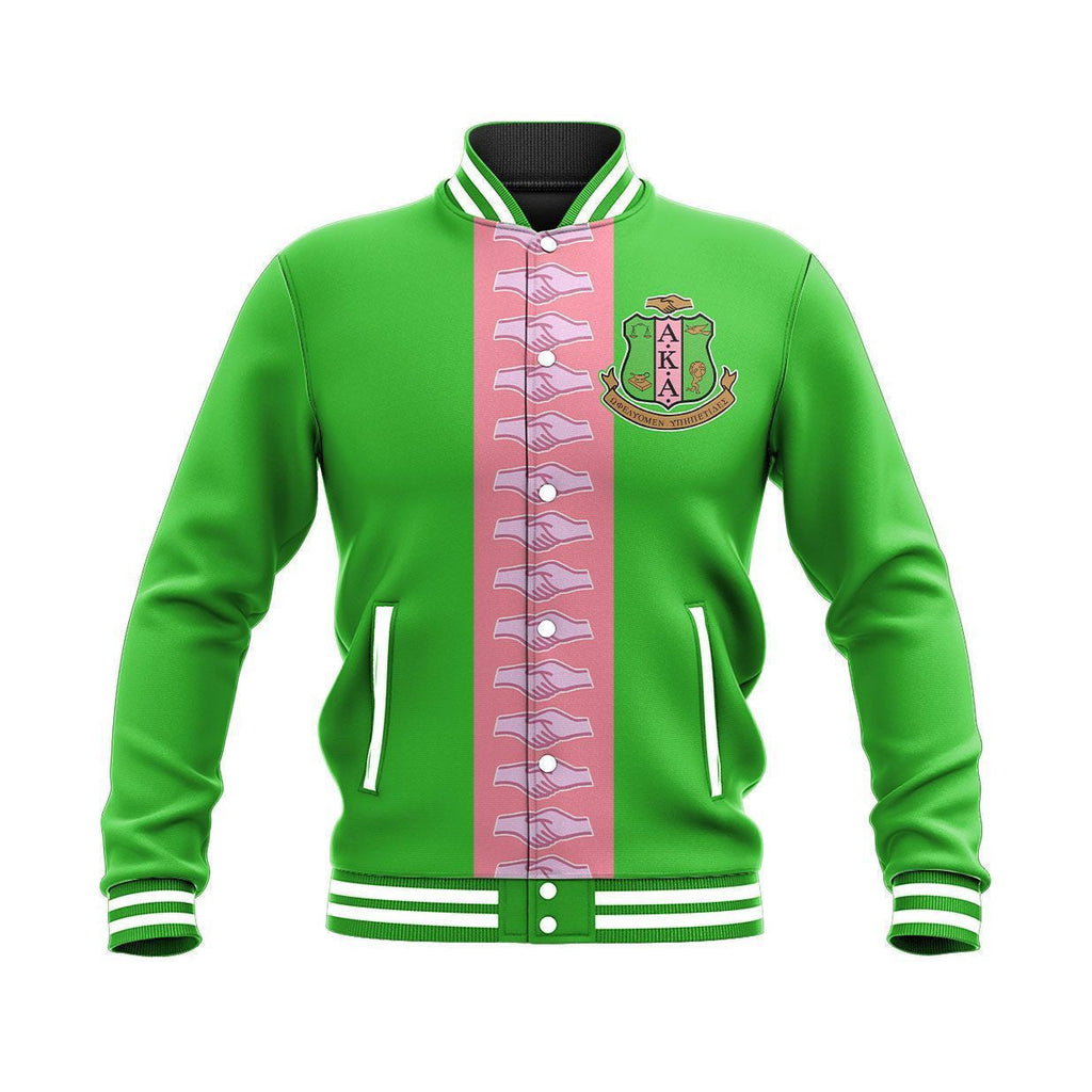 Africa Zone Greek Life Clothing - Ivy 1908 AKA Sorority Baseball Jacket J5