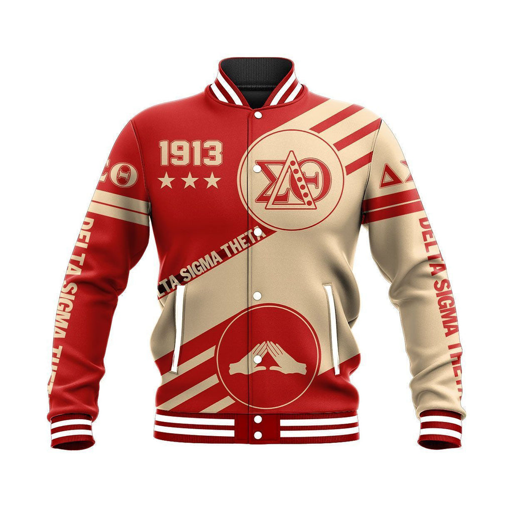 Africa Zone Greek Life Clothing - Delta Sigma Theta Sorority Swift Balls Baseball Jacket A31