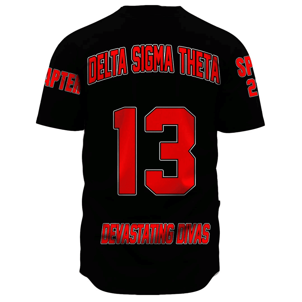 (Custom) Africa Zone Greek Life Clothing - Delta Sigma Theta Sorority Baseball Jerseys A31