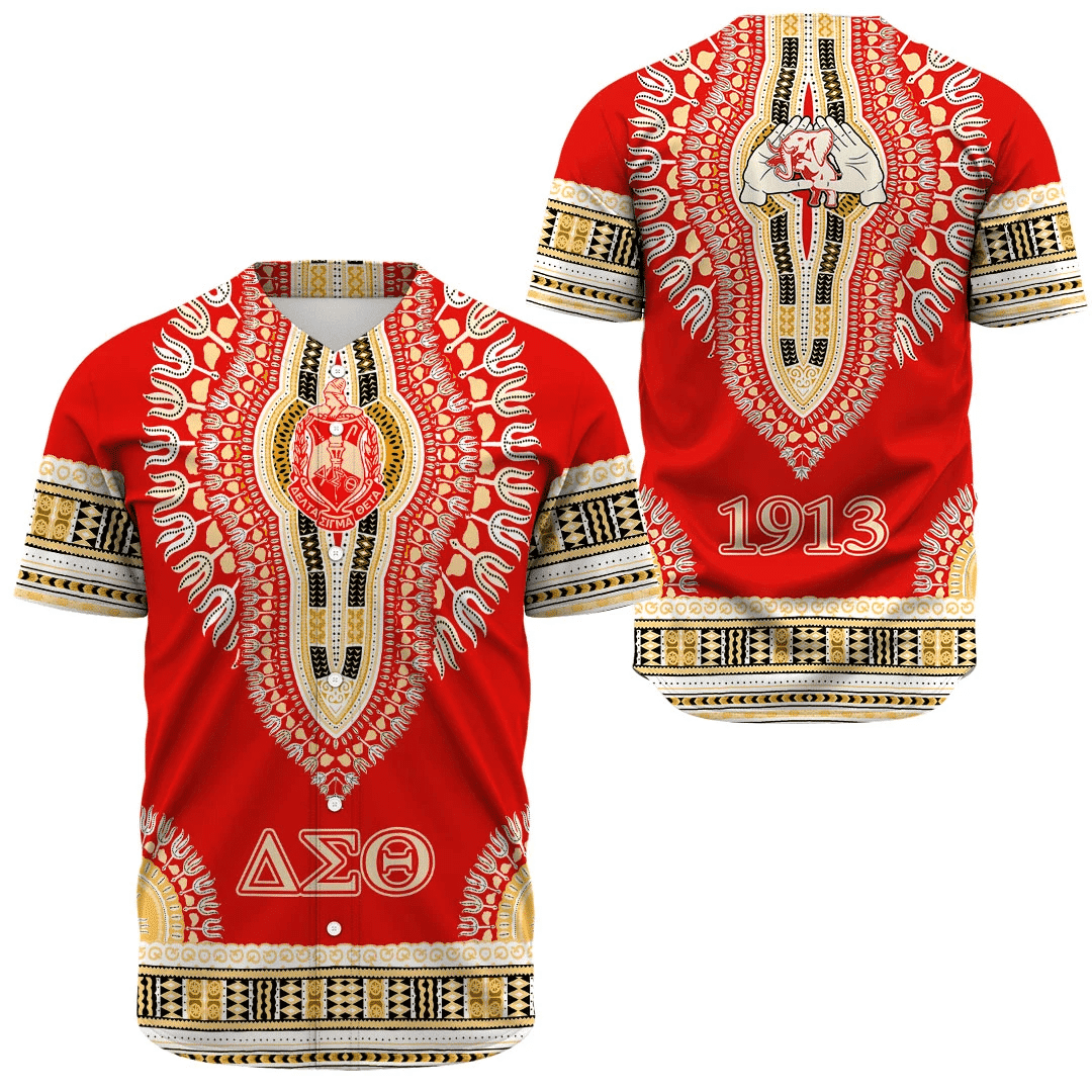 Africa Zone Greek Life Clothing - Delta Sigma Theta Sorority Dashiki Baseball Jerseys A31