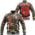 (Custom) Africa Zone Greek Life Clothing - Delta Sigma Theta Sorority Camouflage Baseball Jackets A31