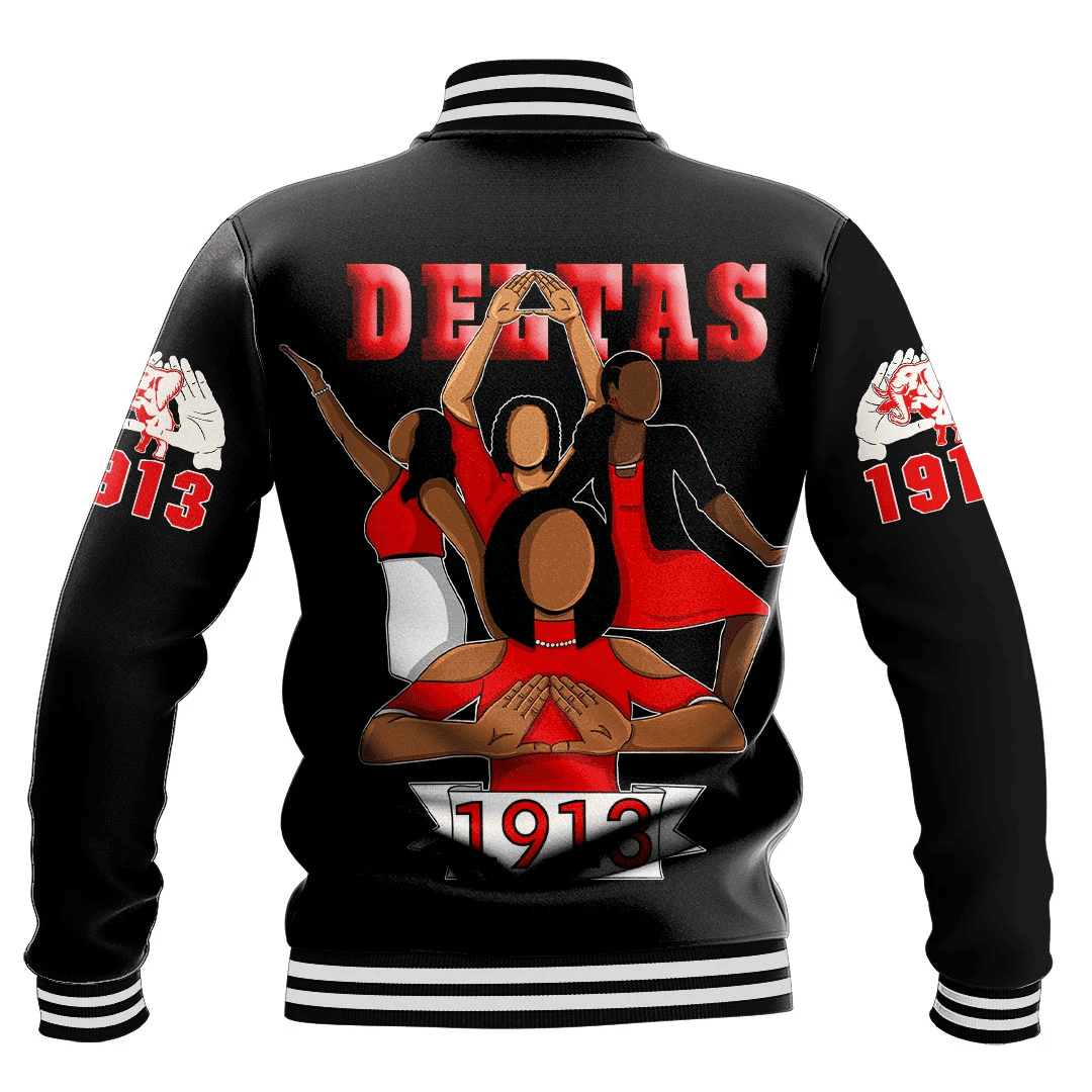Africa Zone Greek Life Clothing - Delta Sigma Theta Sorority Sisterhood Baseball Jackets A31