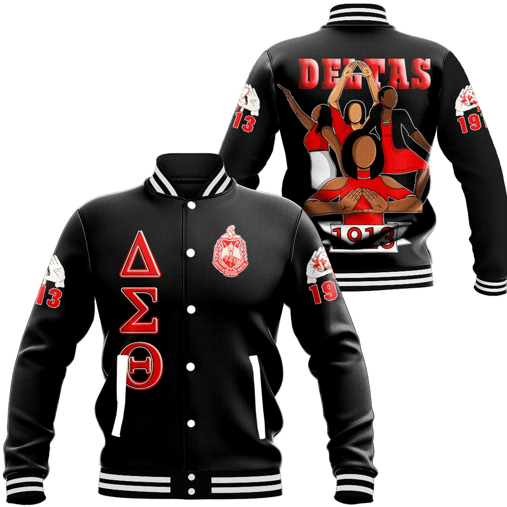 Africa Zone Greek Life Clothing - Delta Sigma Theta Sorority Sisterhood Baseball Jackets A31