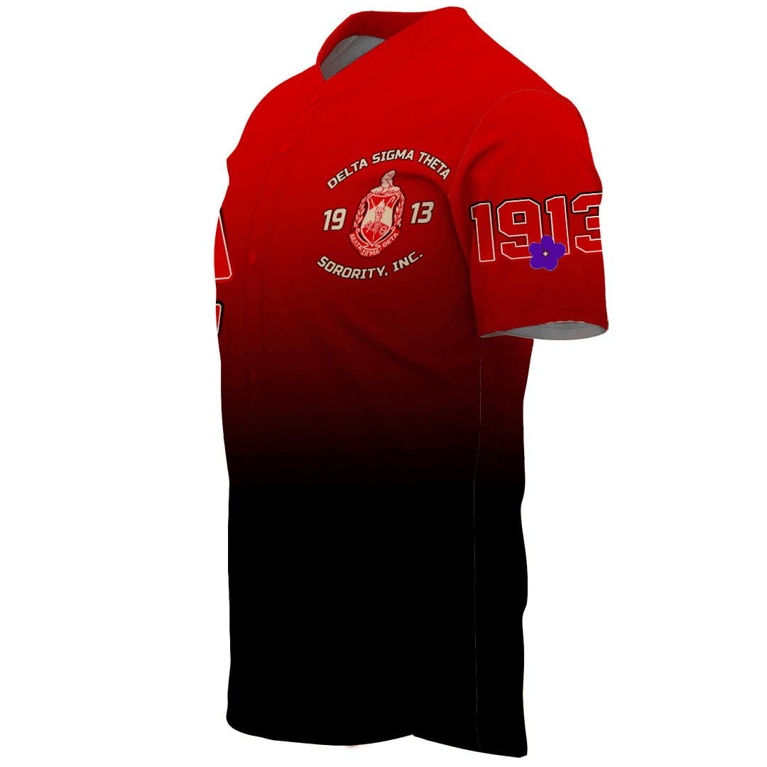 Africa Zone Greek Life Clothing - Delta Sigma Theta Sorority Gradient Baseball Jerseys A31